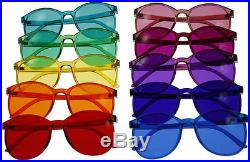 Color Therapy Glasses ROUND Style SET of 7, 9 or 10 Chakra Sunglasses