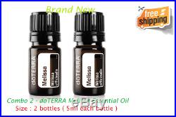 Combo 2- doTERRA Melissa Essential Oil 5ml Free Shipping Brand New