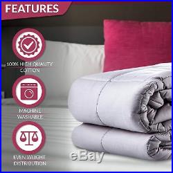 Cooshi Weighted Blanket Queen and Twin Size 60x80 15 lbs Grey Use Gravity to