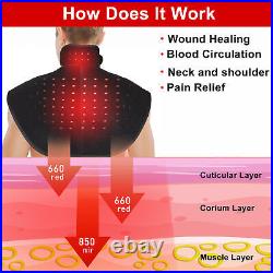 DGYAO Cordless Infrared Red Light Therapy Wrap Pad for Neck Shoulder Pain Relief