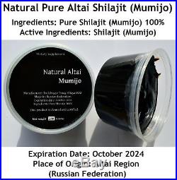 DISCOUNT! Pure Altai Shilajit Resin 2.2 Lb (1 kilogram) Mumijo, Moomiyo, Mumie