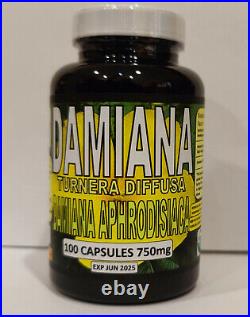 Damiana Leaf, Damiana de California, Turnera Diffusa/ aphrodisiaca 100 caps