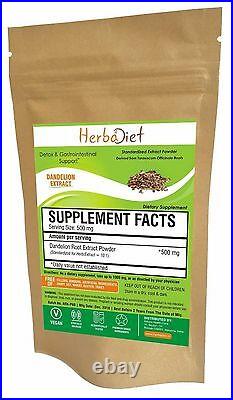 Dandelion Root Extract 101 Powder STRONG Liver Kidney Colon Cleanse Support
