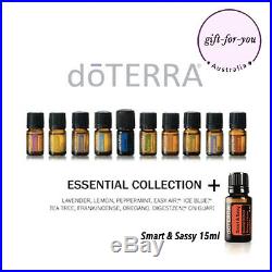 DoTerra Essential Collection Kit + Smart & Sassy 15ml Essential Oil Aromatherapy