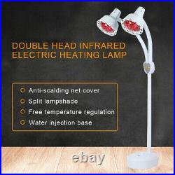 Double Head Type Infrared Heat Light Therapy Lamp Pain Relief Floor Stand 275W