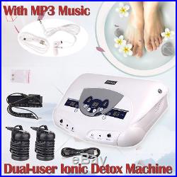 Dual Chi Ionic Ion Detox Machine Foot Bath Cell Aqua Spa Cleanse Music Mp3