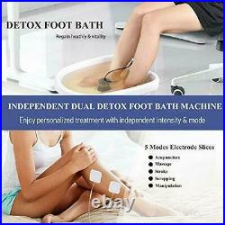 Dual Ionic Detox Foot Bath LCD Display Machine Cleanse Body Toxins With8 Tens Pads