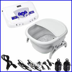 Dual User Ionic Detox Foot Bath Machine with 2 Arrays Folding Tub Kit with