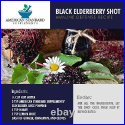 ELDERBERRY ORGANIC European Fruit Juice Powder 51 Strength Extract 6 oz, 170gm