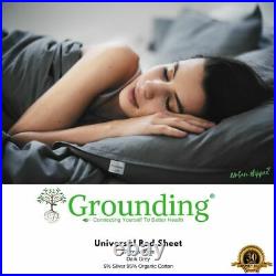 Earthing Bed Sheet Grounding Universal Grey Urban Hippee