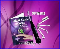 Edgar Cayce Cures Violet Ray 30 w High Frequency Wand w 4pc electrodes, Handbook