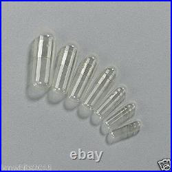 Empty Clear Gelatin Capsules Sizes 1 2 0 00 and 000 Self Fill Pharmaceutical