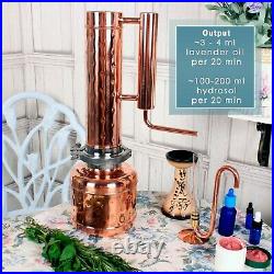 Essential Oil Distiller 2L Steam Distillation Equipment Copper Premium Kit