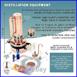 Essential Oil Distiller 5L Steam Distillation Equipment Copper Premium Kit