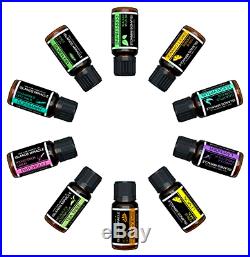 Essential Oils Set Top 10 Aromatherapy Premium Gift Kit 100% Pure & Therapeutic