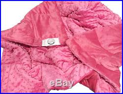 Extra Soft Breathable Hot Pink Minky Weighted Sensory Blanket 8lb 36x48 in