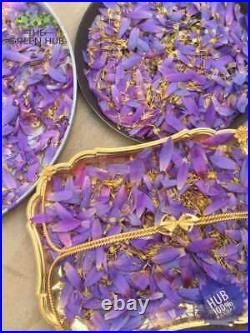 Fresh 100% Dried Handpick Blue Lotus Flowers Nymphaea Caerulea water lily Tea