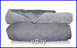 Go2 Weighted Blanket Heavy Throw-Sensory Anxiety Calming 15 lbs with Soft Cover