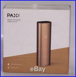 Gold PAX 3 Complete Kit 100% Authentic Bluetooth 10-Years Warranty Serial # 1pc