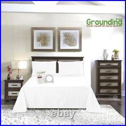 Grounding Brand King Size Earthing Sheet with Connection Cable, White