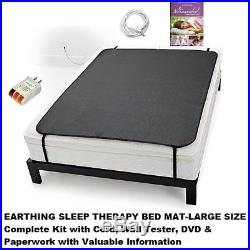 Grounding Earthing Sleep Therapy Bed Mat Large Cord DVD Tester Dr Mercola Health