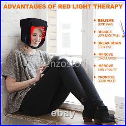 Hair Loss LED Red Near Infrared Light Therapy Cap Hat Hair Regrowth Pain Relief