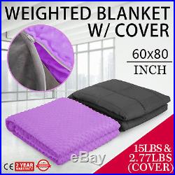 Heavy Gravity Sensory Weighted Blanket 15lbs easier cleaning Faster Adults Kids