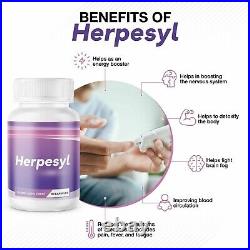 Herpesyl Pills Capsules Supplement Tablets Purple Bottle