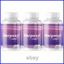Herpesyl Stop The Spread Heal From The Outside In 3 Bottles 180 Capsules