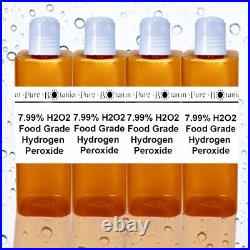 Hydrogen Peroxide H2O2 Pure 35% Food Grade (Diluted to 7.99% and 6%) 1oz-64oz