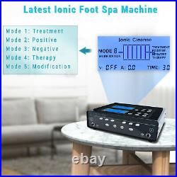 Ionic Cleanse Detox Foot Spa Bath Machine W / Arrays Heated Belt For Dual User