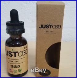 JUST CBD Tincture Oil 50mg-1500mg 1oz-30ml 100% Pharma Grade NO THC New Box