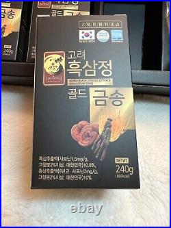 Korean Black Ginseng Extract Cordyceps Reishi 4 x 240g Bottles 960g exp072026