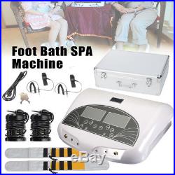 LCD Dual Ion Detox Ionic Foot Bath Spa Machine Cell Cleanse With Arrays Earphones
