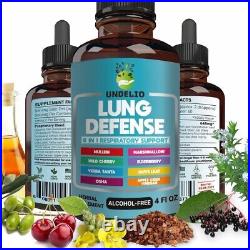 LUNG DEFENSE Herbal Extract 8 in 1 Blend Mullein, Marshmallow, OSHA, Wild Cherry