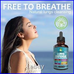 LUNG DEFENSE Herbal Extract 8 in 1 Blend Mullein, Marshmallow, OSHA, Wild Cherry
