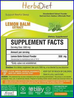 Lemon Balm 101 Extract Powder Melissa Officinalis Anxiety Restful Sleep Non-GMO