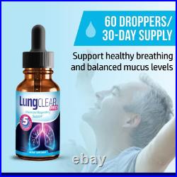 Lung Clear Pro Drops Natural Respiratory Blend with Mullein, Cordyceps, and Gin