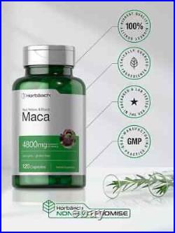 Maca Root Capsules 4800 mg 120 Pills Peruvian Maca Extract for Men Gluten Free