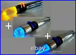 Master Healing 3 Crystals quartz light wand torch chromotherapy Chakras 8 color
