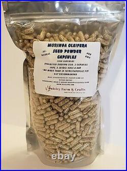 Moringa Seed Powder Capsules Non GMO Made Fresh on Demand