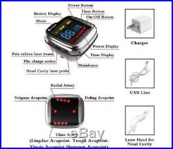 NEW 11 diodes Wrist&Nasal Cold Laser Therapy blood glucose LLLT Physiotherapy