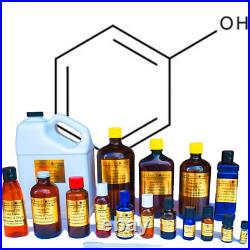 NEW Liquefied Phenol 90% or 10% Carbolic Acid Lab Grade Sizes 10 ml 16 oz