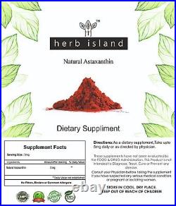 Natural Astaxanthin Extract Haematococcus Pluvialis Antioxidant Premium Quality