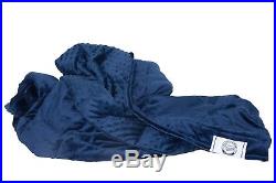 Navy Minky Weighted Blanket Made in USA -25lb 54x80 in