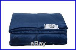 Navy Minky Weighted Blanket Made in USA -25lb 54x80 in