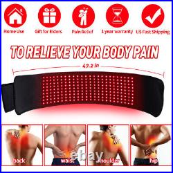 Near Infrared 880nm Red Light Therapy Device Wrap Pad Waist Belt For Pain Relief