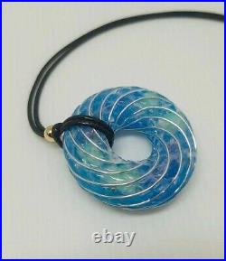 Necklace Orgonite Blue Harmony Rodin coil Torus vortex energy positive spiral