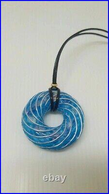 Necklace Orgonite Blue Harmony Rodin coil Torus vortex energy positive spiral