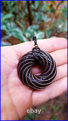 Necklace Orgonite Shungite Rodin coil Torus vortex energy positive pure copper